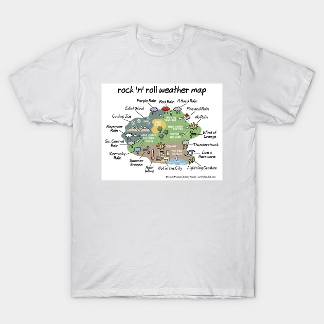 rock 'n' roll weather map T-Shirt by WrongHands